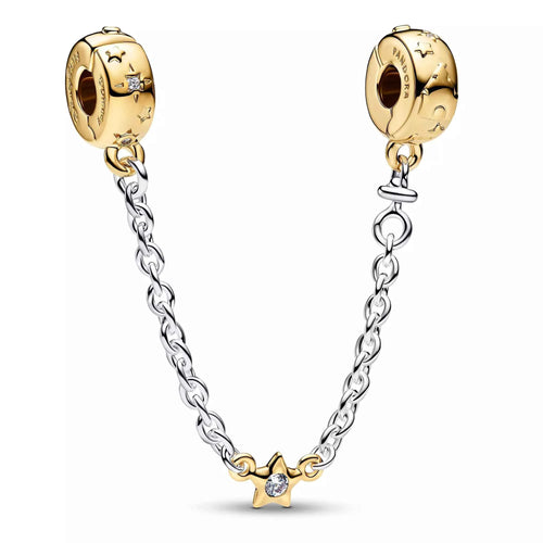 Disney x Pandora Fantasyland Castle Safety Chain silver; gold sterling-silver; gold-plated Safety Chain by The Alternative Bead. Your Jewelry Retailer from Germany