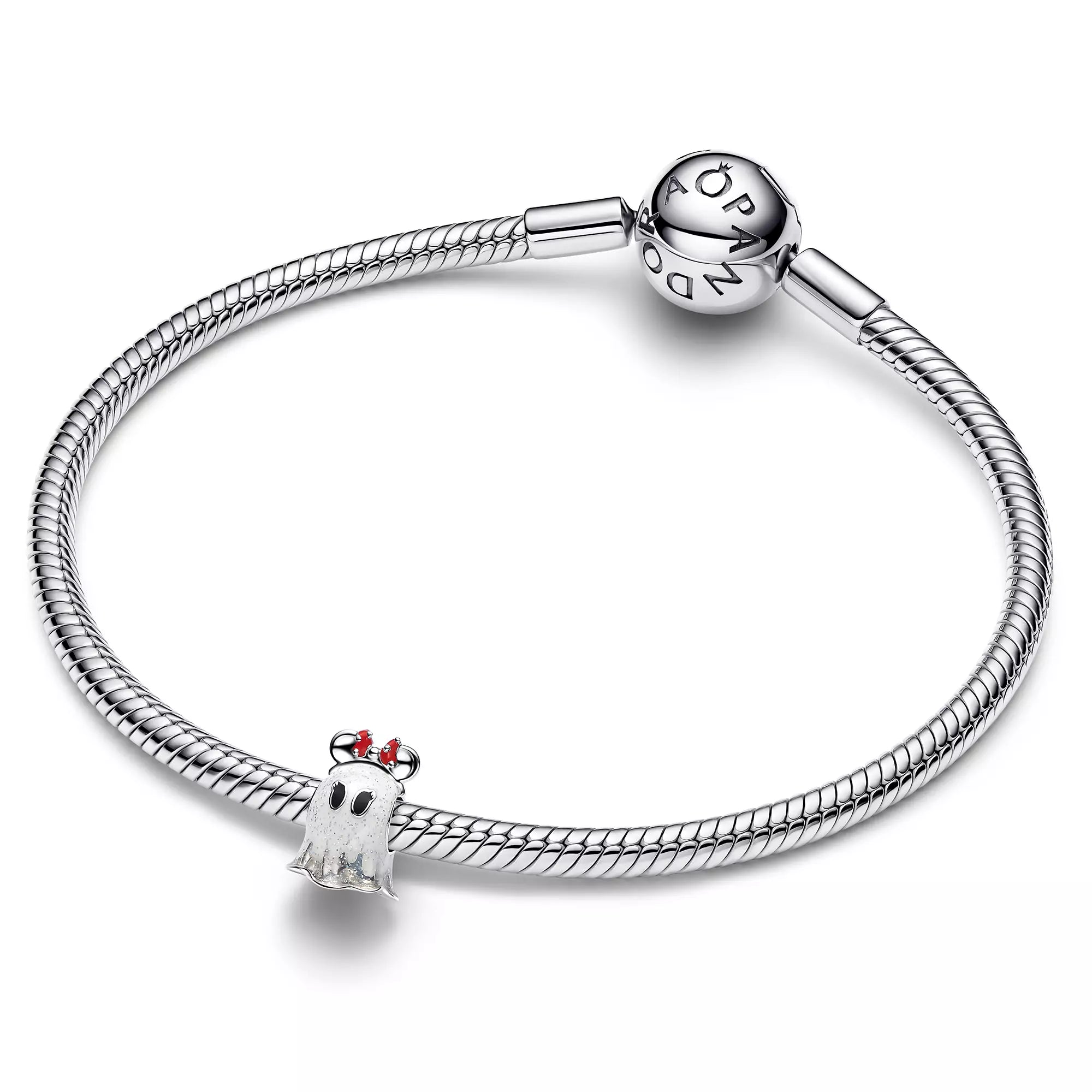 Disney x Pandora Minnie Mouse Cutie Ghost Glow-in-the-Dark Charm white; glow-in-the-dark sterling-silver; enamel Bead by The Alternative Bead. Your Jewelry Retailer from Germany
