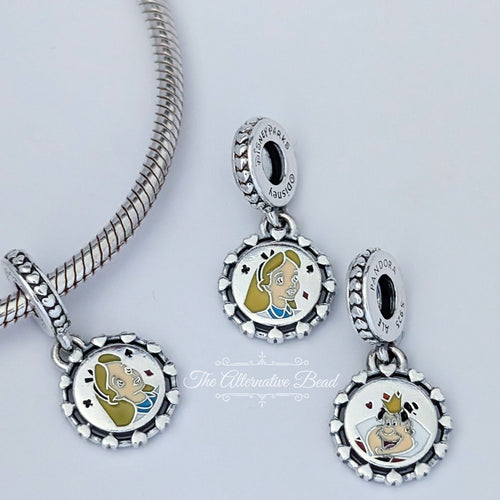 Disney x Pandora Alice and the Queen of Hearts Dangle silver and white sterling-silver and enamel Dangle by The Alternative Bead. Your official Disney x Pandora Retailer from Germany