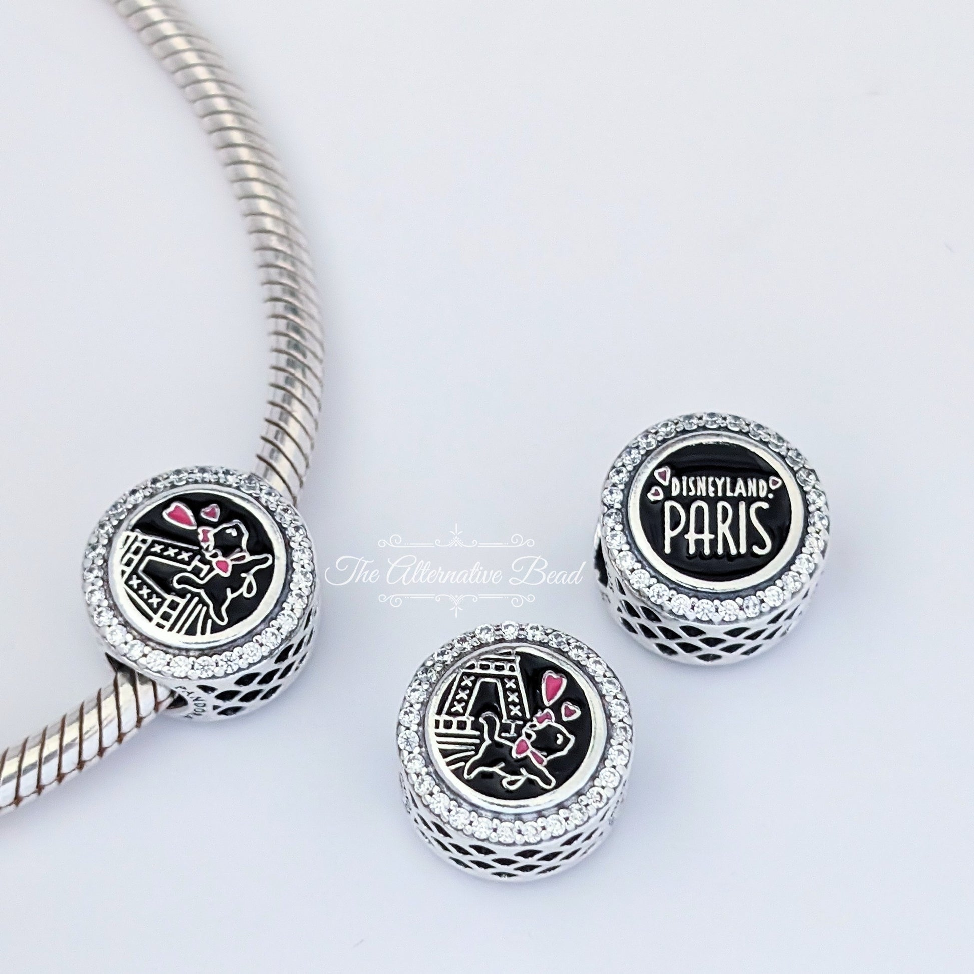 Disney x Pandora Aristocats Paris Charm silver; black sterling-silver Bead by The Alternative Bead. Your official Disney x Pandora Retailer from Germany