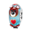 Elfbeads Daydream Bear Hug blue; pink glass Bead by The Alternative Bead. Your official Elfbeads Retailer from Germany