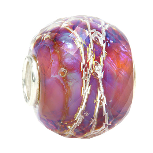 Ogerbeads Dreamtime Wired Sphere purple; orange glass Bead by The Alternative Bead. Your official Ogerbeads Retailer from Germany