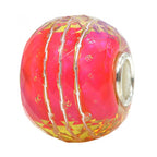 Ogerbeads Fairy Pink Wired Sphere pink glass Bead by The Alternative Bead. Your official Ogerbeads Retailer from Germany