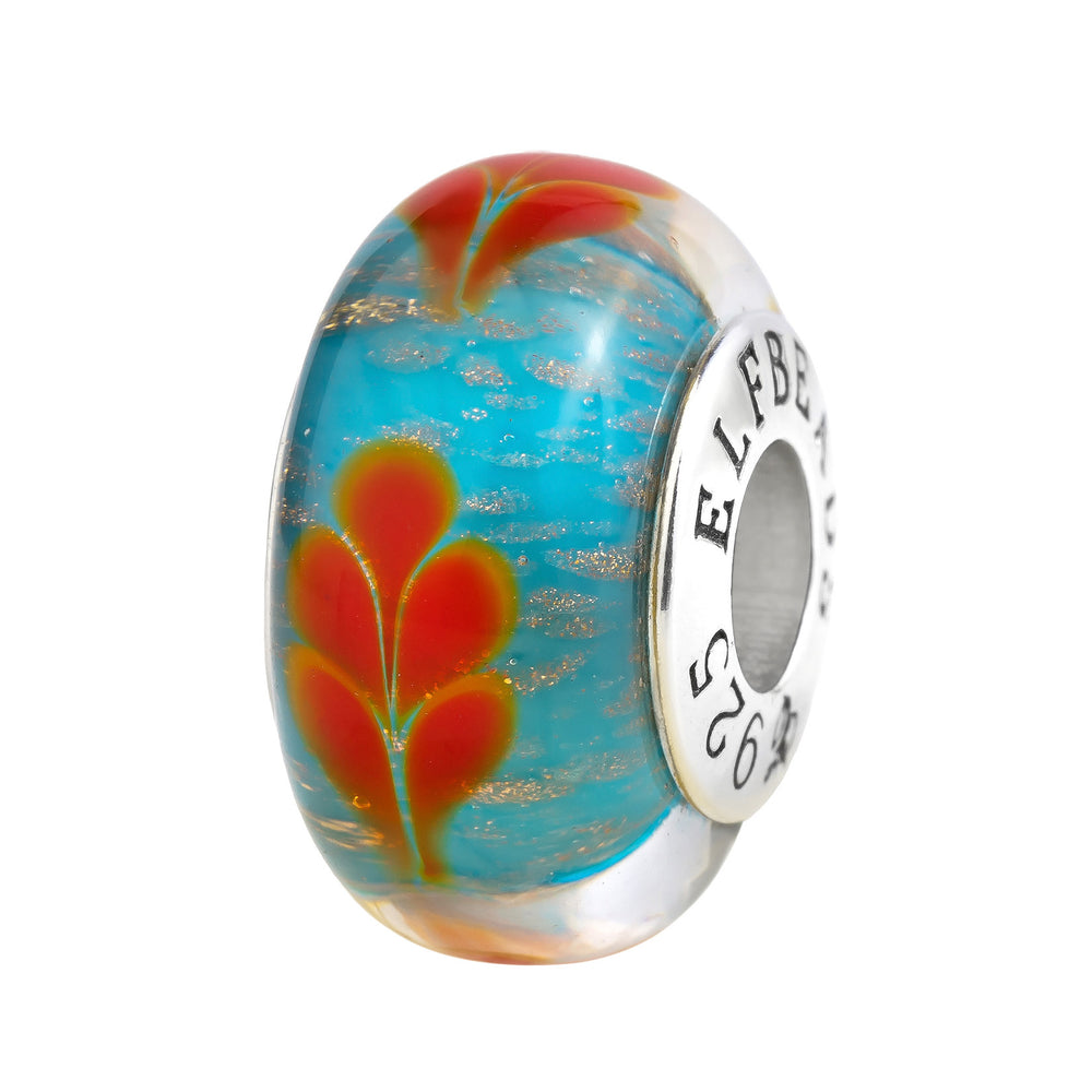  Elfbeads Fall Sky Leaves Golddust Charm by The Alternative Bead 