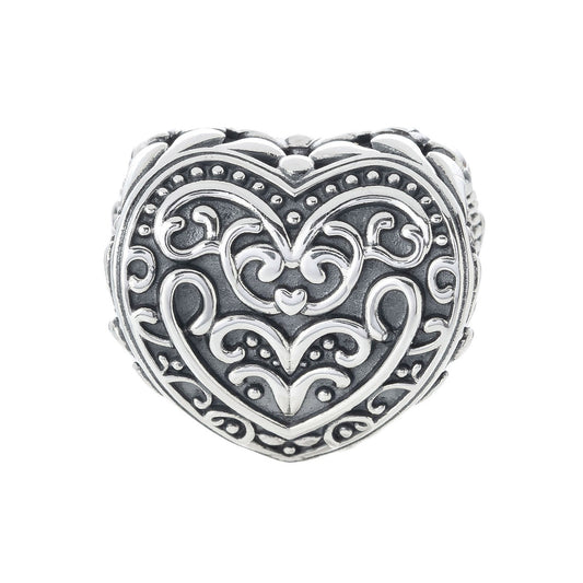 Silver Elfbeads Filigree Heart Charm by The Alternative Bead 