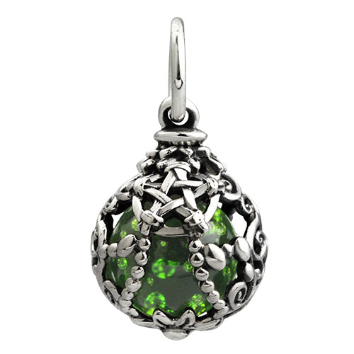 OHM Beads Immortal Juice silver and green sterling-silver and glass Dangle by The Alternative Bead. Your official OHM Beads Retailer from Germany