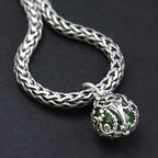 OHM Beads Immortal Juice silver and green sterling-silver and glass Dangle by The Alternative Bead. Your official OHM Beads Retailer from Germany