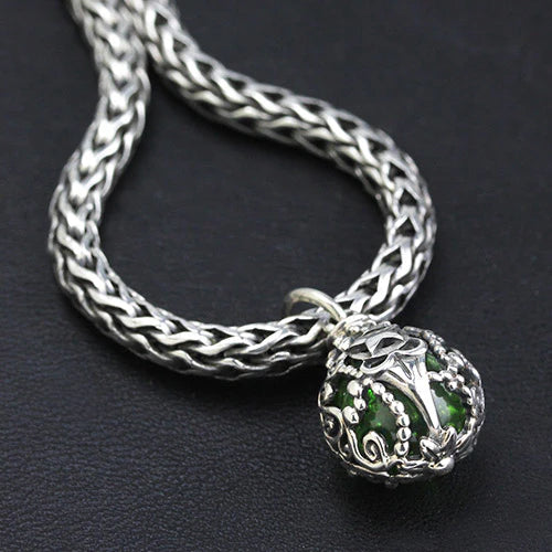 OHM Beads Immortal Juice silver and green sterling-silver and glass Dangle by The Alternative Bead. Your official OHM Beads Retailer from Germany