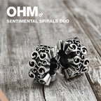 OHM Beads BEADMAIL NO. 49 Sentimental Spirals Duo  sterling-silver Bead by The Alternative Bead. Your official OHM Beads Retailer from Germany