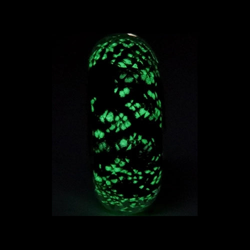 Ogerbeads Tangerine Slim Tiny Moonlight Fragments glow-in-the-dark; orange glass Spacer by The Alternative Bead. Your official Ogerbeads Retailer from Germany