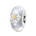 Elfbeads Glistening Snowpetals white glass Bead by The Alternative Bead. Your official Elfbeads Retailer from Germany