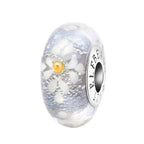 Elfbeads Glistening Snowpetals white glass Bead by The Alternative Bead. Your official Elfbeads Retailer from Germany