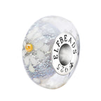 Elfbeads Glistening Snowpetals white glass Bead by The Alternative Bead. Your official Elfbeads Retailer from Germany