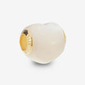 Praan Gold Reminder Heart white mother-of-pearl Bead by The Alternative Bead. Your official Praan Retailer from Germany