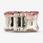Praan Gradient Shaded Hug Charm silver; pink sterling-silver; enamel Bead by The Alternative Bead. Your official Praan Retailer from Germany