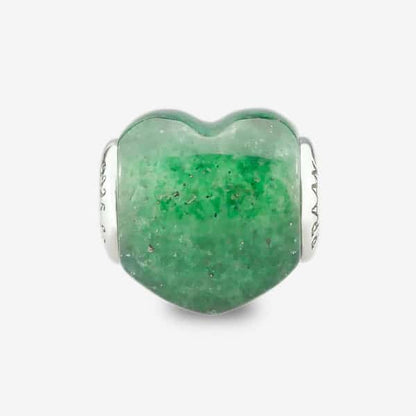 Green Aventurine Heart Charm