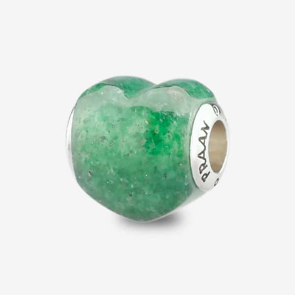 Green Aventurine Heart Charm