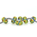 VIP-CHARMS Fire Flame Charm Bead 1 pcs blue; orange glass Bead by The Alternative Bead. Your official VIP-CHARMS Retailer from Germany