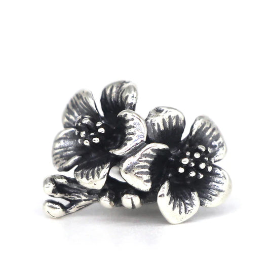 2 Flowers Charm Bead