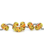 VIP-CHARMS Fire Flame Charm Bead 1 pcs blue; orange glass Bead by The Alternative Bead. Your official VIP-CHARMS Retailer from Germany