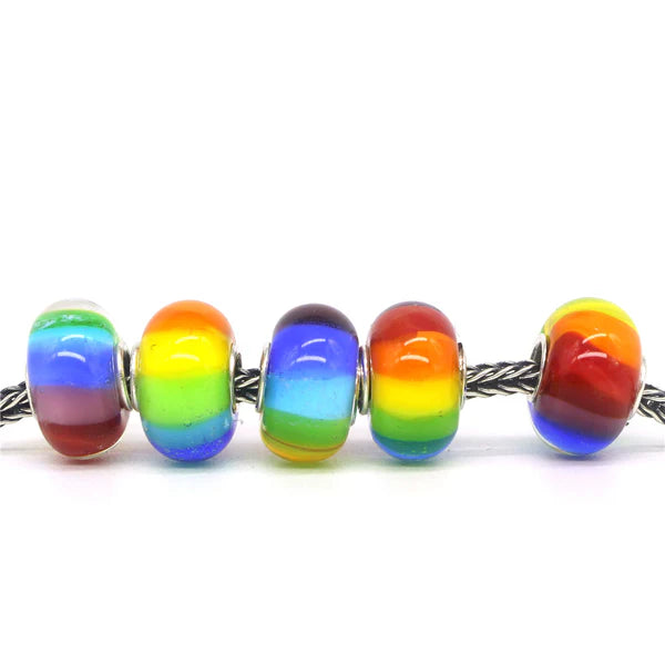 VIP-CHARMS Rainbow Color 1pcs rainbow glass Bead by The Alternative Bead. Your official VIP-CHARMS Retailer from Germany