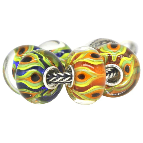 VIP-CHARMS Fire Flame Charm Bead 1 pcs blue; orange glass Bead by The Alternative Bead. Your official VIP-CHARMS Retailer from Germany