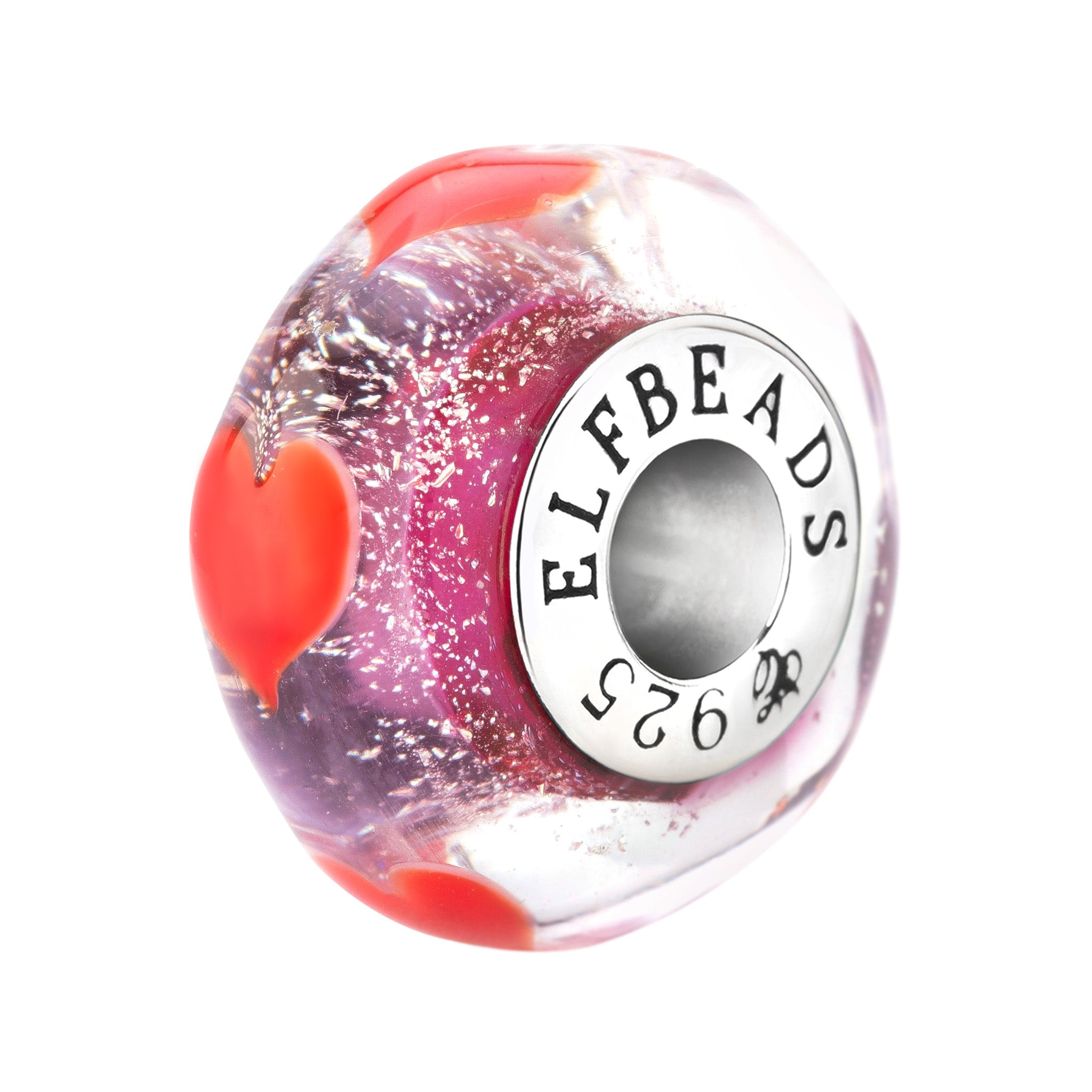 Elfbeads Hearts of Charm red; pink glass Bead by The Alternative Bead. Your official Elfbeads Retailer from Germany