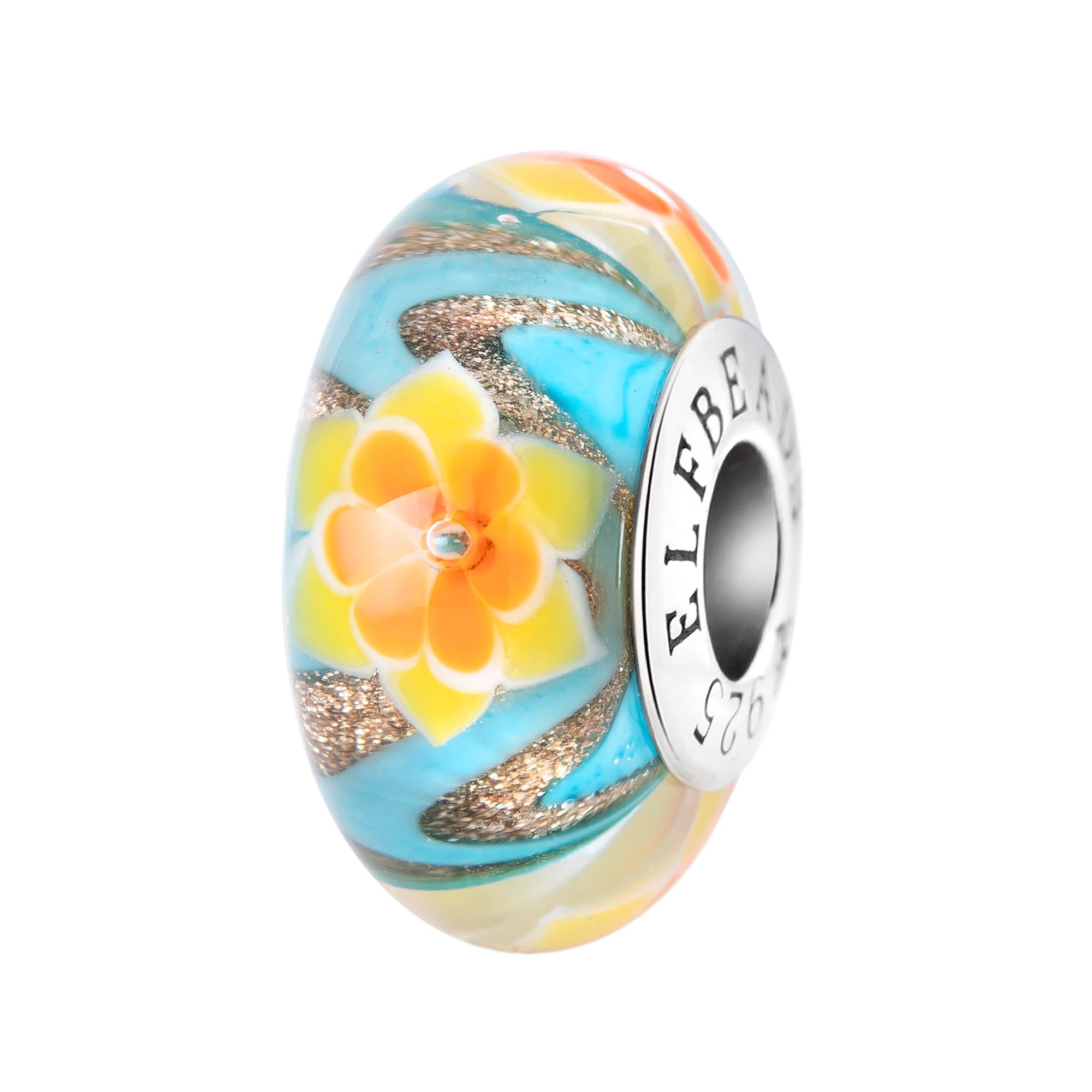 Elfbeads Heavenly Lotus Dream silver glass Bead by The Alternative Bead. Your official Elfbeads Retailer from Germany