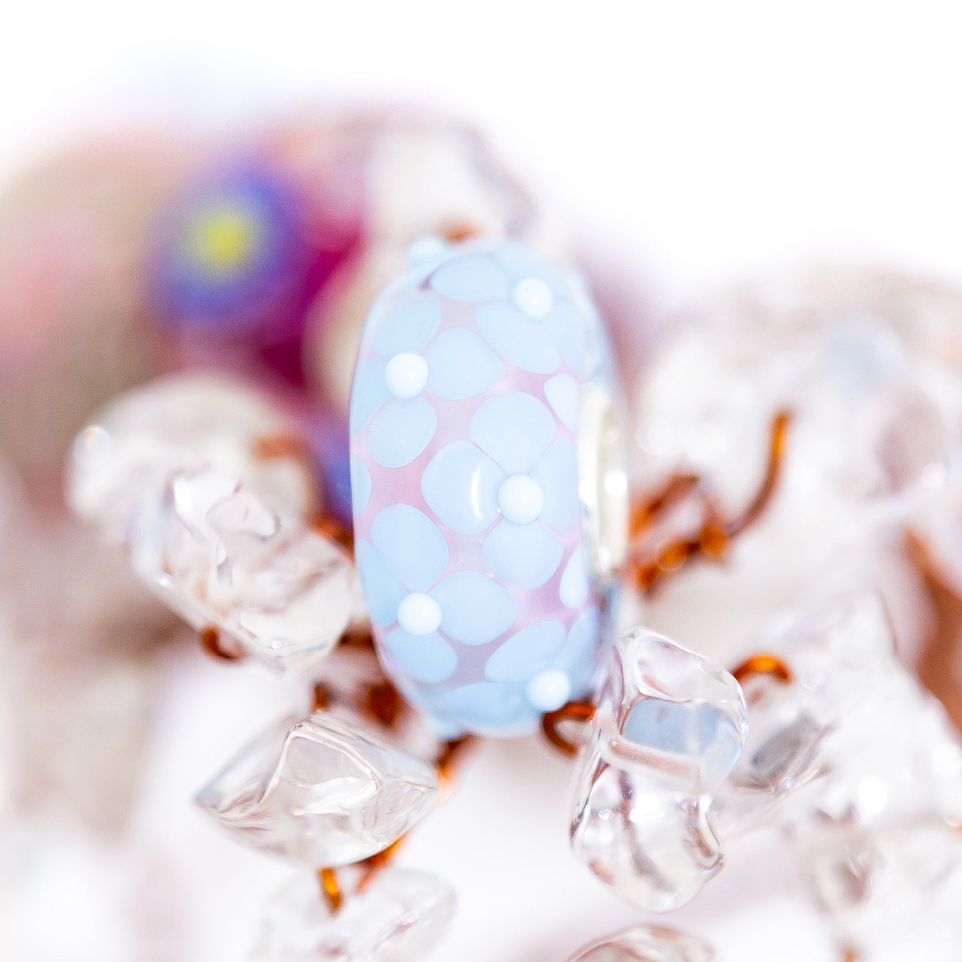  Elfbeads Ice Flowerfield Charm by The Alternative Bead 