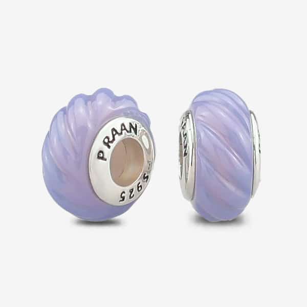 Praan Jacaranda Purple Crystal Stopper Charms purple natural-stone Stopper by The Alternative Bead. Your official Praan Retailer from Germany