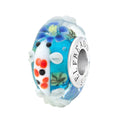 Elfbeads Koi Flowerpond-Sapphire Lily Blossom blue glass Bead by The Alternative Bead. Your official Elfbeads Retailer from Germany