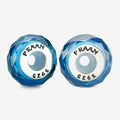 Praan Lake Blue Crystal Stopper Charms blue crystal Stopper by The Alternative Bead. Your official Praan Retailer from Germany