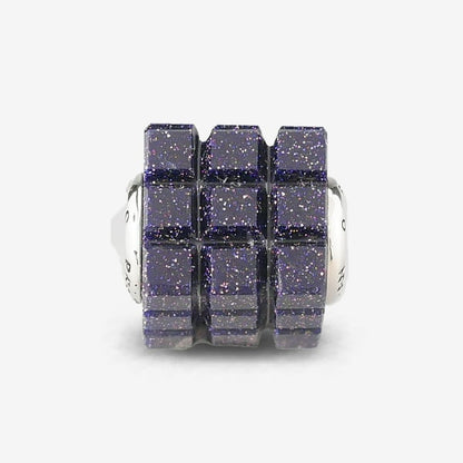 Liberty Blue Gold Stone Rubix Cube Charm