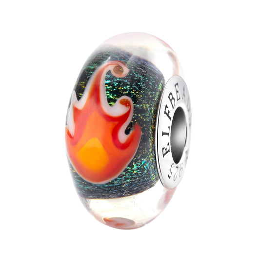 Elfbeads Living Flame black; orange glass Bead by The Alternative Bead. Your official Elfbeads Retailer from Germany