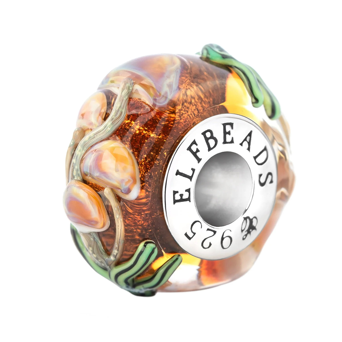Elfbeads Amberlight Mushrooms orange glass Bead by The Alternative Bead. Your official Elfbeads Retailer from Germany