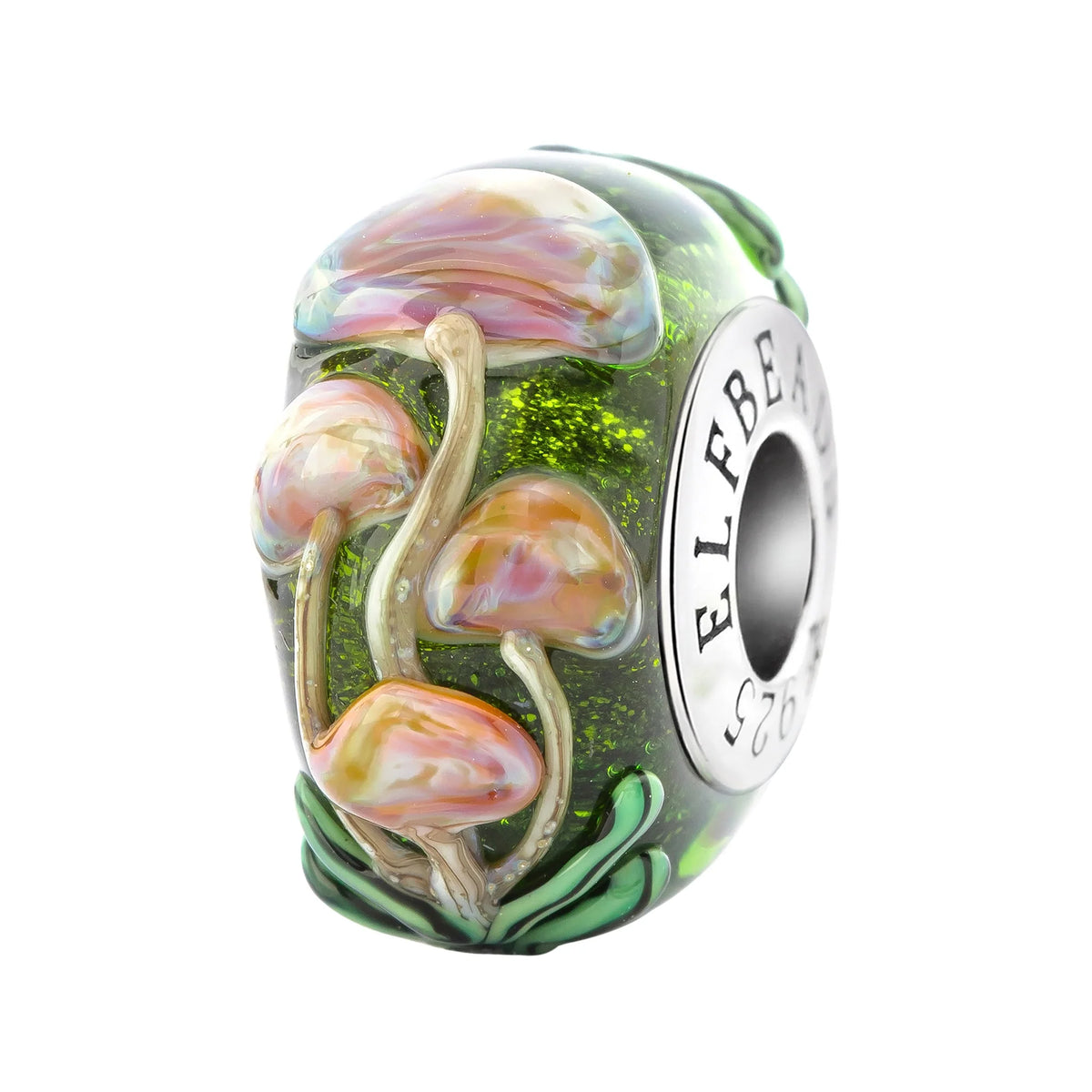 Elfbeads Mosslight Mushrooms green glass Bead by The Alternative Bead. Your official Elfbeads Retailer from Germany