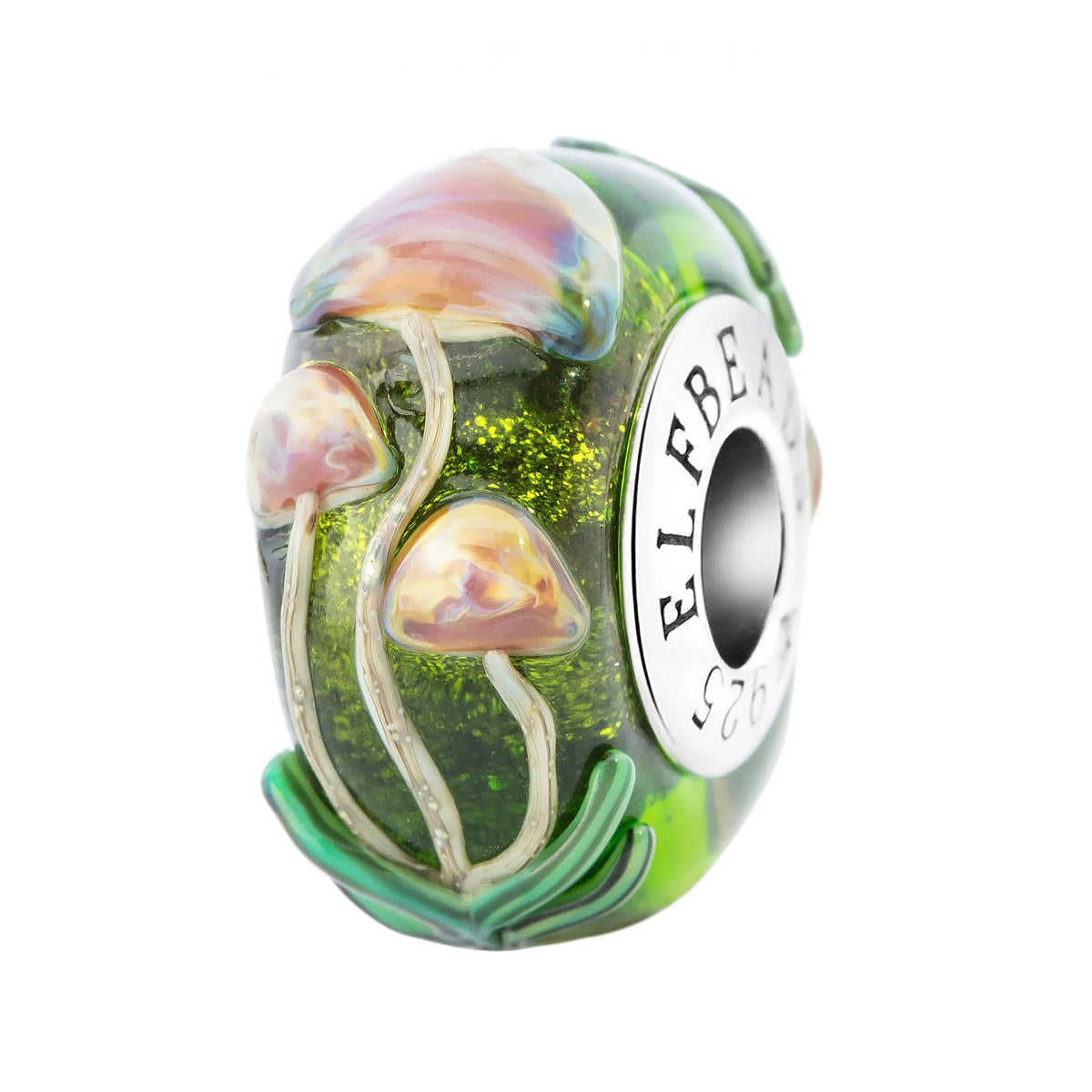 Elfbeads Mosslight Mushrooms green glass Bead by The Alternative Bead. Your official Elfbeads Retailer from Germany