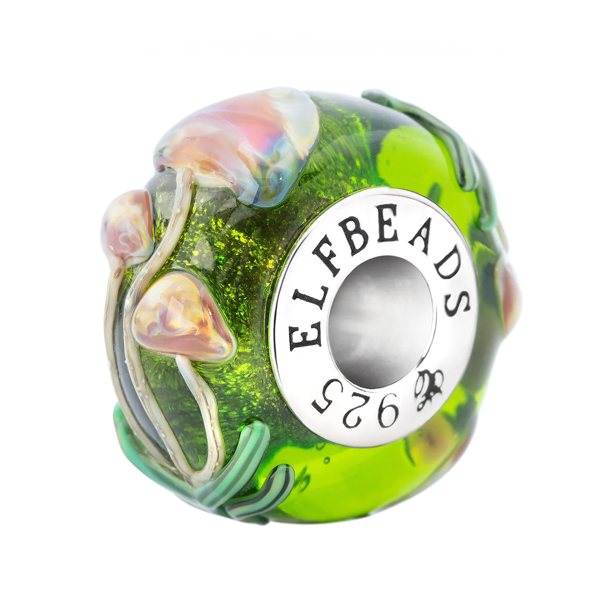 Elfbeads Mosslight Mushrooms green glass Bead by The Alternative Bead. Your official Elfbeads Retailer from Germany