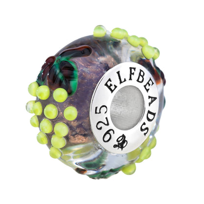  Elfbeads Muscat Grapes Golddust Charm by The Alternative Bead 