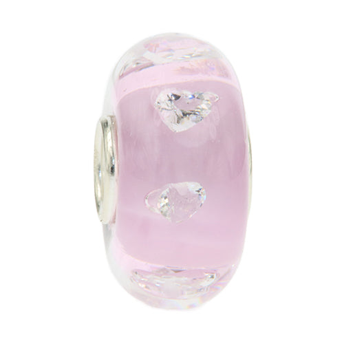  Ogerbeads Pink Diamond Hearts Bead by The Alternative Bead 