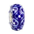 Ogerbeads Delft Blue Flower Dots Dark blue and white glass Bead by The Alternative Bead. Your official Ogerbeads Retailer from Germany