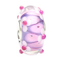 Ogerbeads Pink Lavender Flame Flowers pink glass Bead by The Alternative Bead. Your official Ogerbeads Retailer from Germany