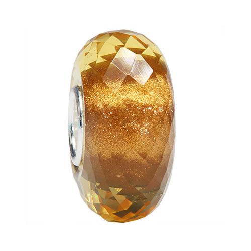 Ogerbeads Amber Sparkle Elemental Fragments orange; gold glass Bead by The Alternative Bead. Your official Ogerbeads Retailer from Germany