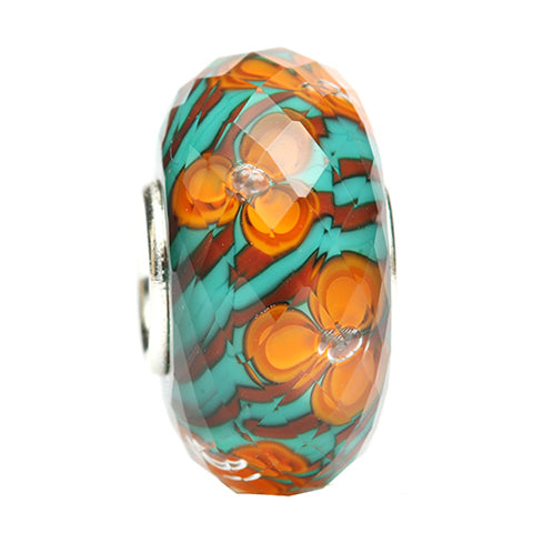 Ogerbeads Rust Wavelet Fragments – LIMITED orange; green glass Gift by The Alternative Bead. Your official Ogerbeads Retailer from Germany