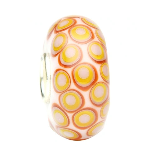 Ogerbeads Groovy Retro Dots yellow; dots glass Bead by The Alternative Bead. Your official Ogerbeads Retailer from Germany