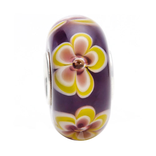 Ogerbeads Dorothy Flowers purple; floral glass Bead by The Alternative Bead. Your official Ogerbeads Retailer from Germany
