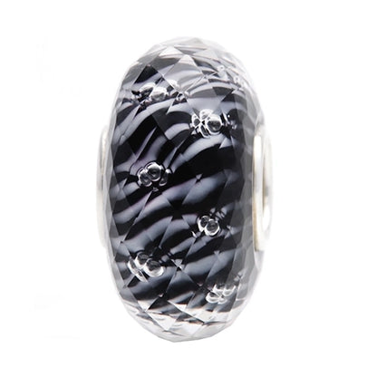 Ogerbeads Black Widow Dewdrops Fragments black; white glass Bead by The Alternative Bead. Your official Ogerbeads Retailer from Germany