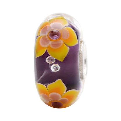 Ogerbeads Crystal Diamond Flowers purple; floral glass Bead by The Alternative Bead. Your official Ogerbeads Retailer from Germany