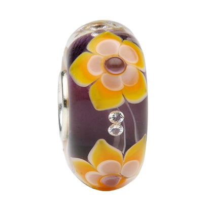 Ogerbeads Crystal Diamond Flowers purple; floral glass Bead by The Alternative Bead. Your official Ogerbeads Retailer from Germany