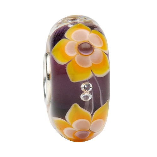Ogerbeads Crystal Diamond Flowers purple; floral glass Bead by The Alternative Bead. Your official Ogerbeads Retailer from Germany